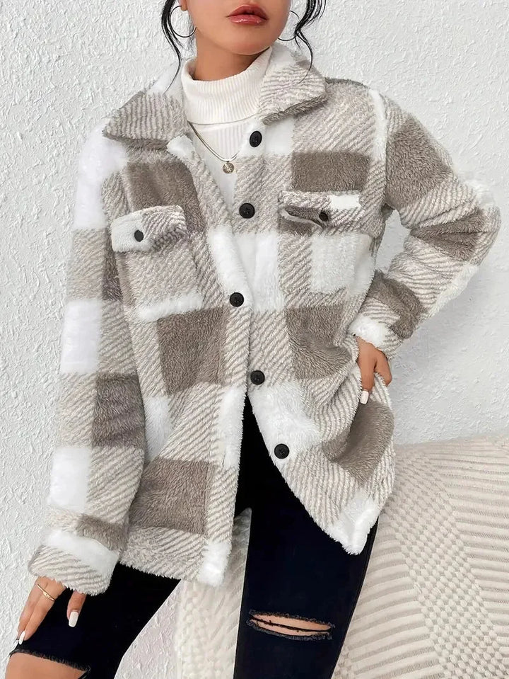 Women's Plaid Fleece Jacket