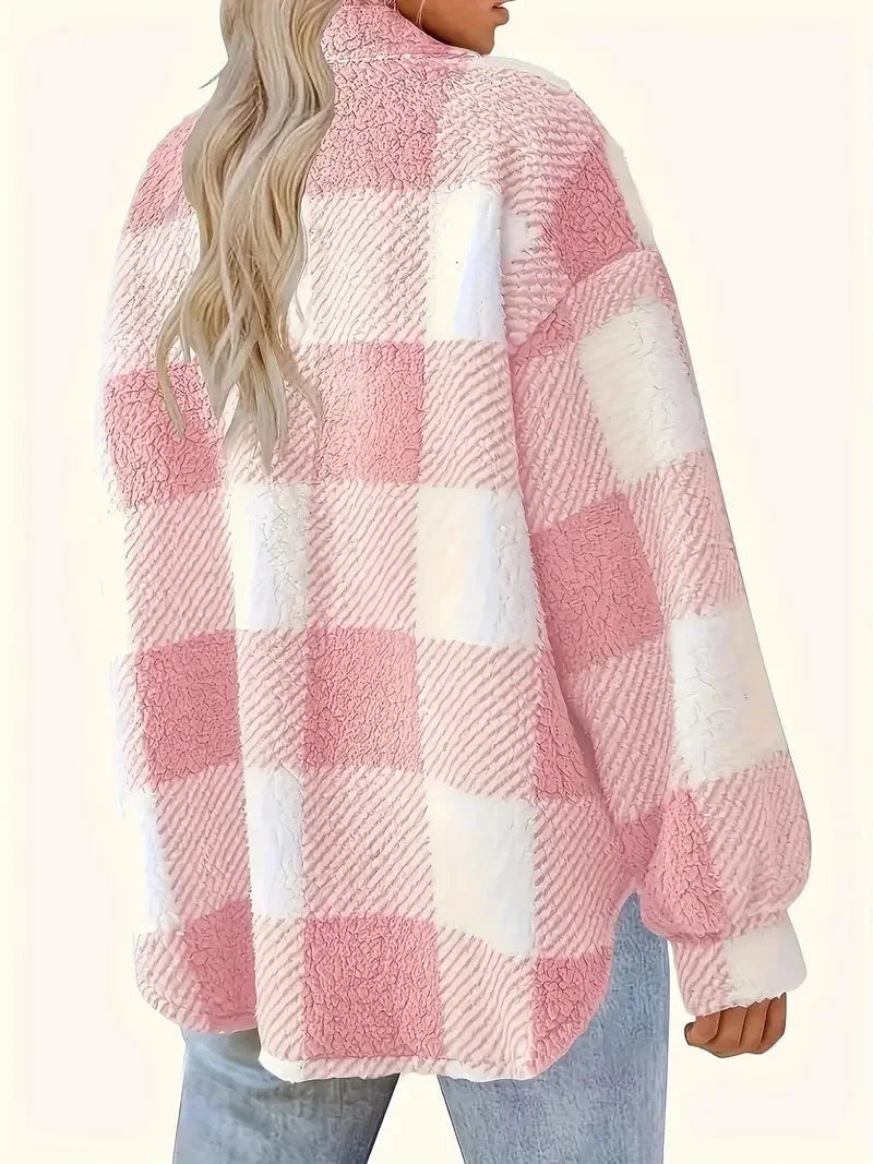 Women's Plaid Fleece Jacket