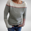 Women's Jumper – Striped Boat Neck Knit