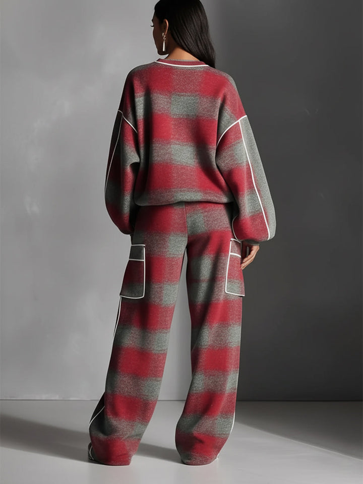 Women's Two-Piece Set – Fleece Sweatshirt & Joggers Co-Ord Set