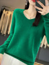 Women's Jumper – Relaxed-Fit V-Neck Knit