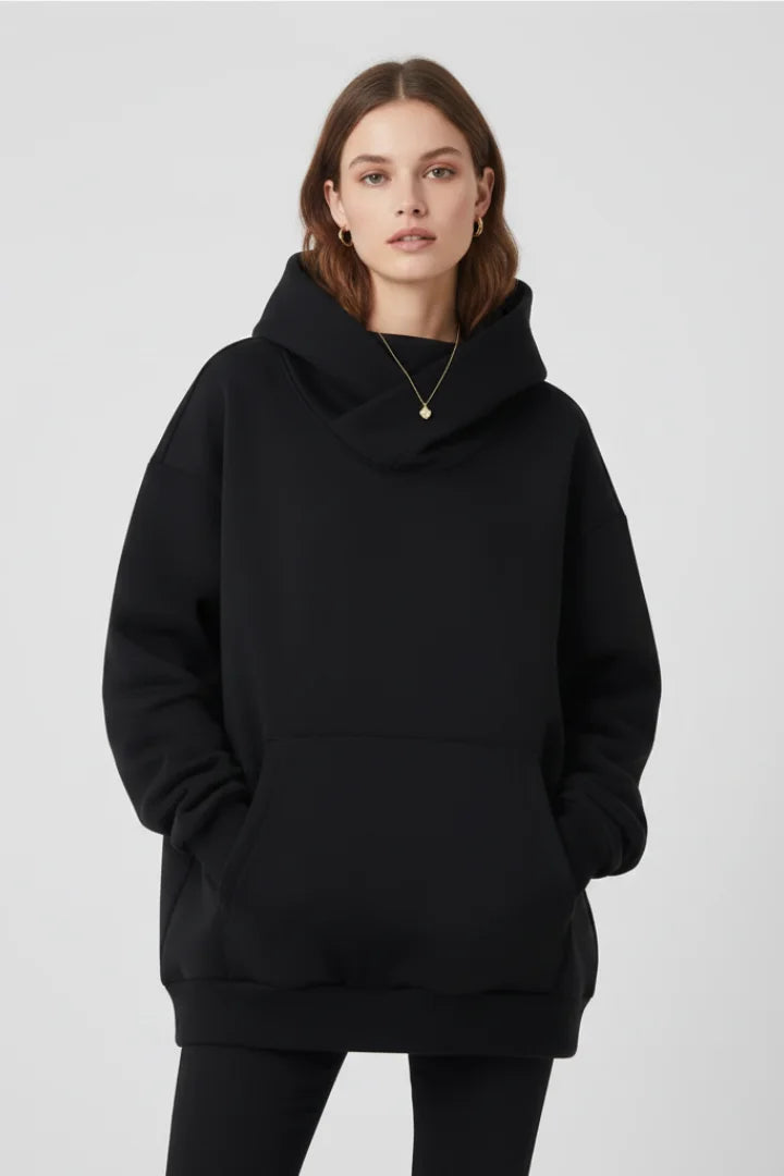 Women's Hoodie – High Neck And Wide Hood