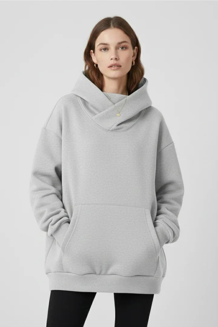 Women's Hoodie – High Neck And Wide Hood