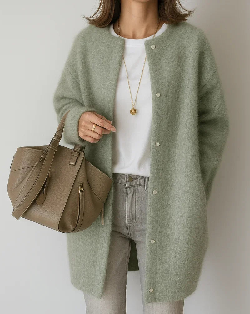 Women's Button-Front Cardigan – Relaxed Fit