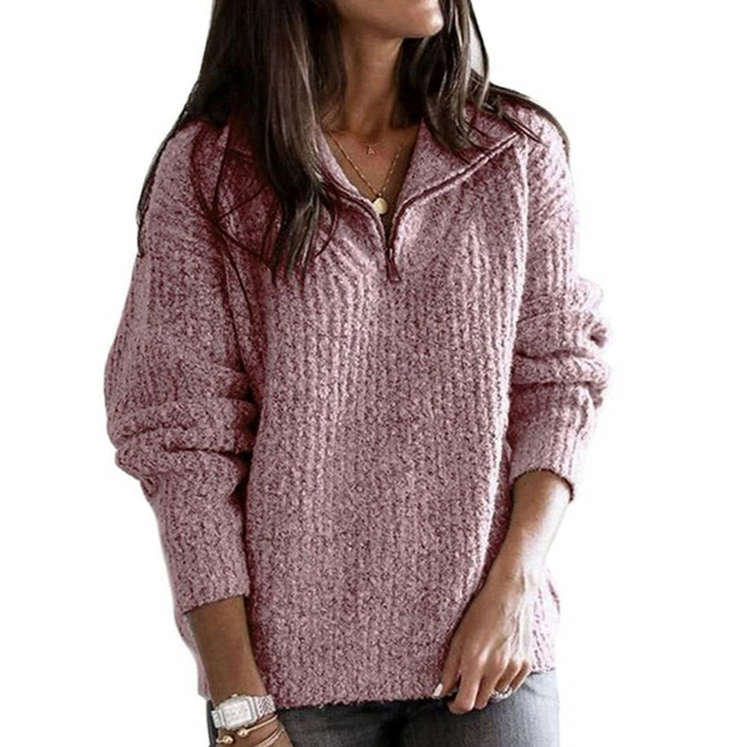 Women's Jumper – Cable Knit Zip-Up