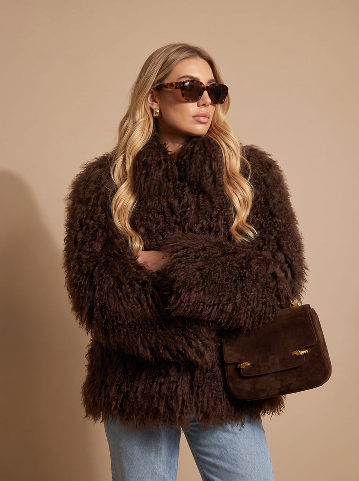 Women's Coat – Shaggy Oversized Faux Fur Winter