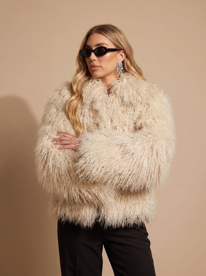 Women's Coat – Shaggy Oversized Faux Fur Winter