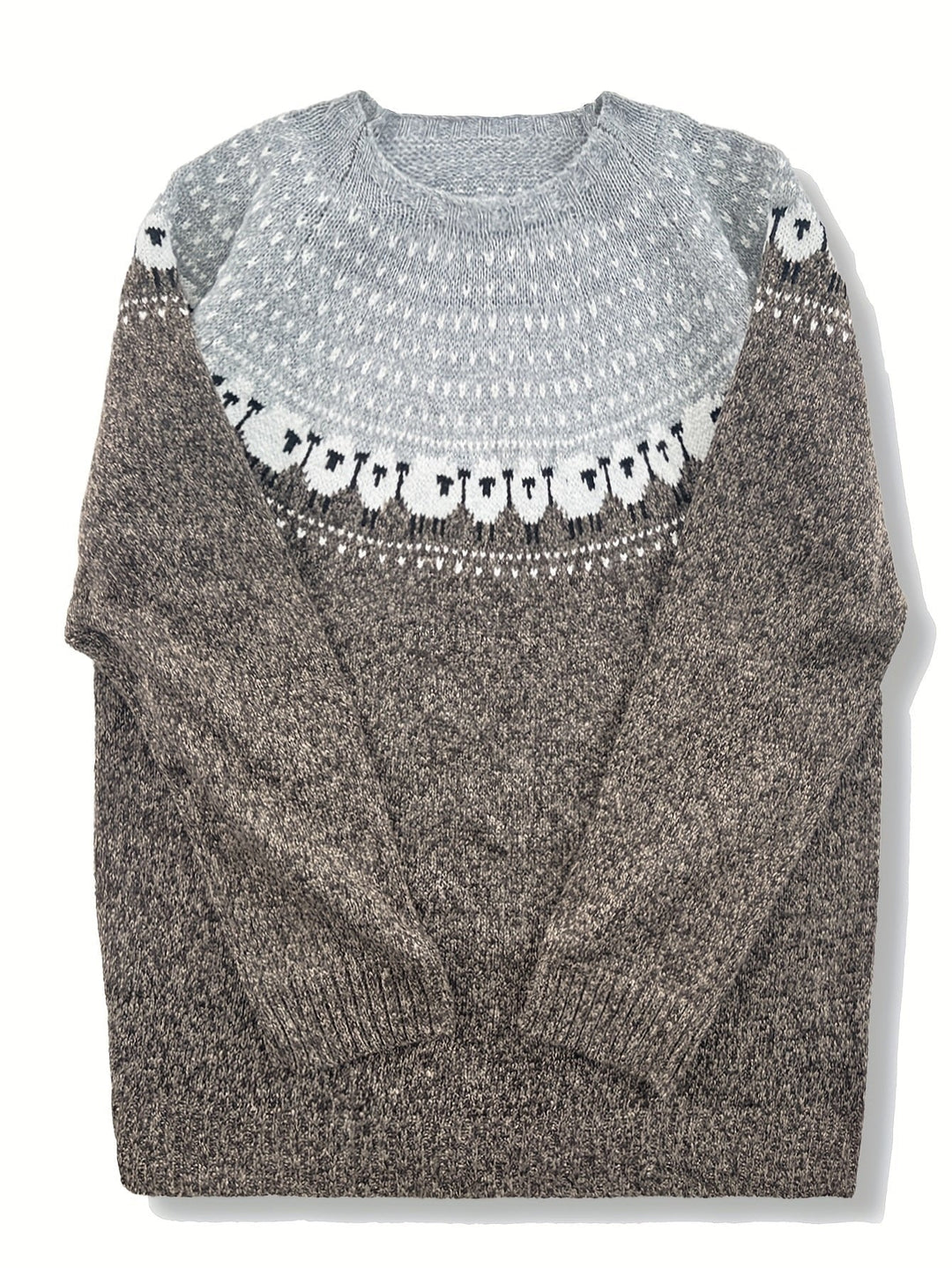 Women's Jumper – Fair Isle Sheep Jacquard Knit