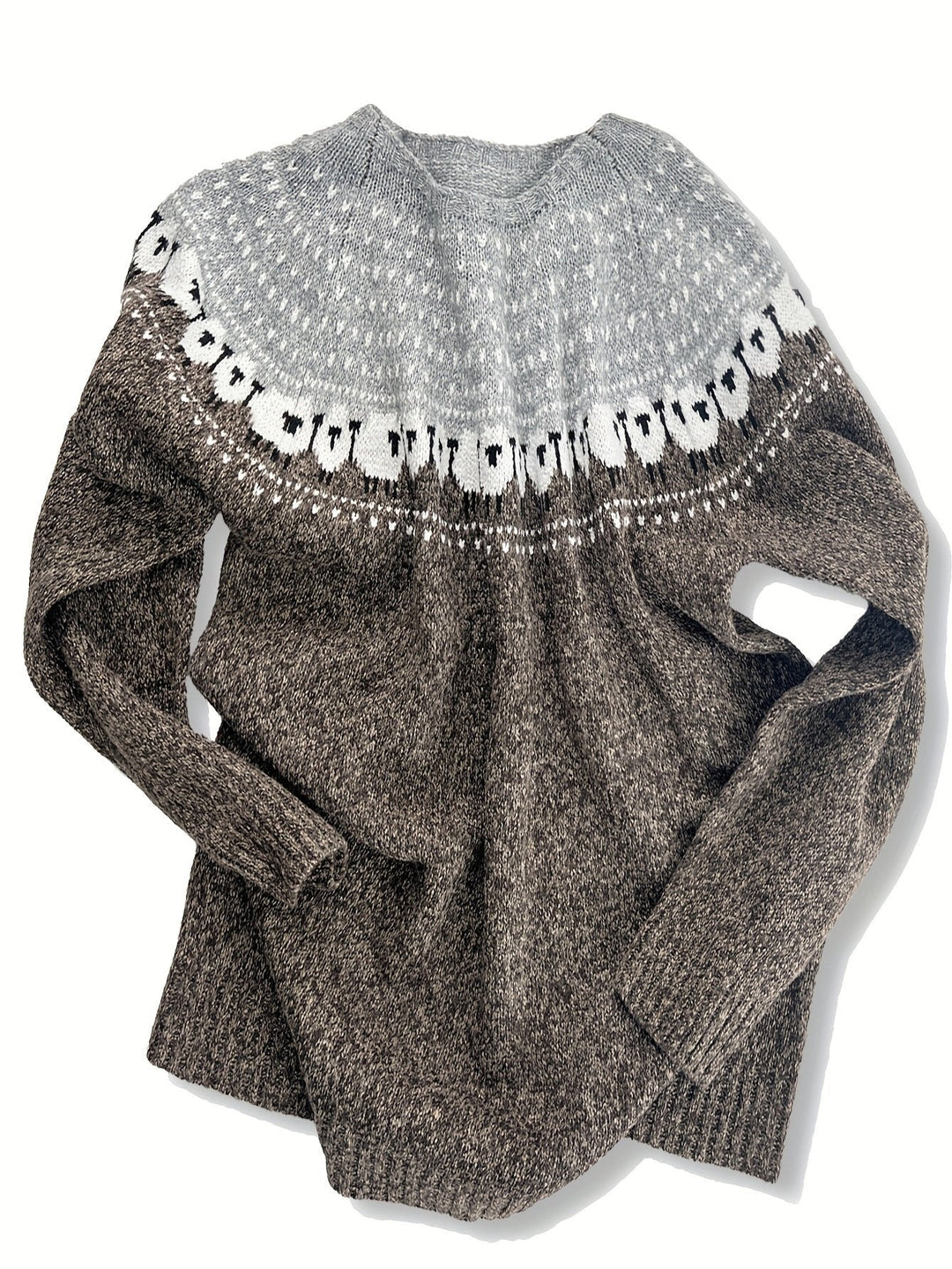 Women's Jumper – Fair Isle Sheep Jacquard Knit