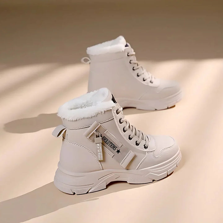 Women's Comfort Chunky-Sole Boots – Faux-Fur Lining And Lace-Up Front