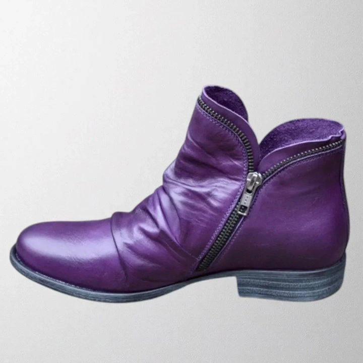 Women's Comfort Scrunch Ankle Boots – Side Zipper