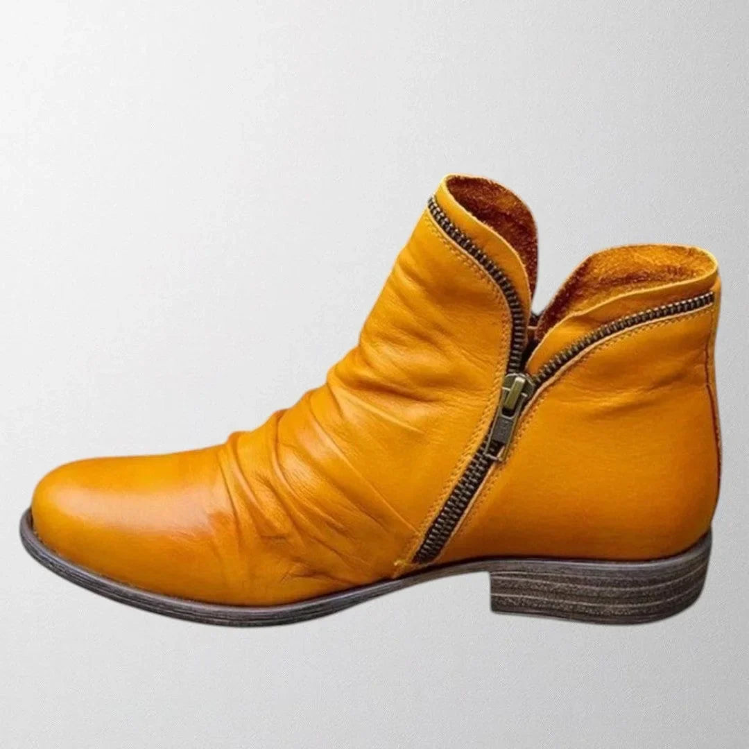 Women's Comfort Scrunch Ankle Boots – Side Zipper