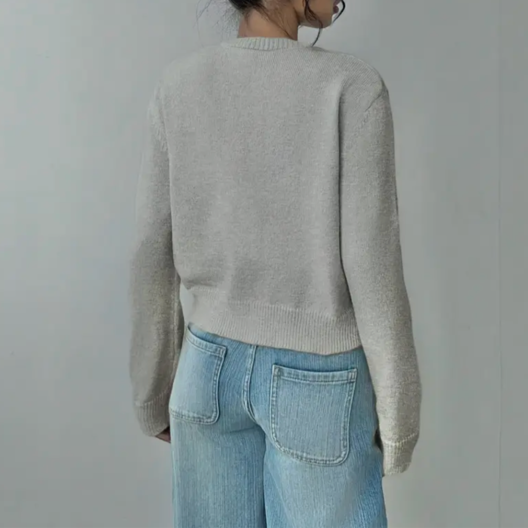Women's Cardigan – Cropped Button Knit