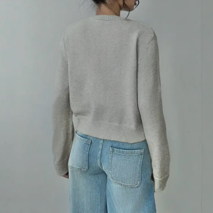Women's Cardigan – Cropped Button Knit