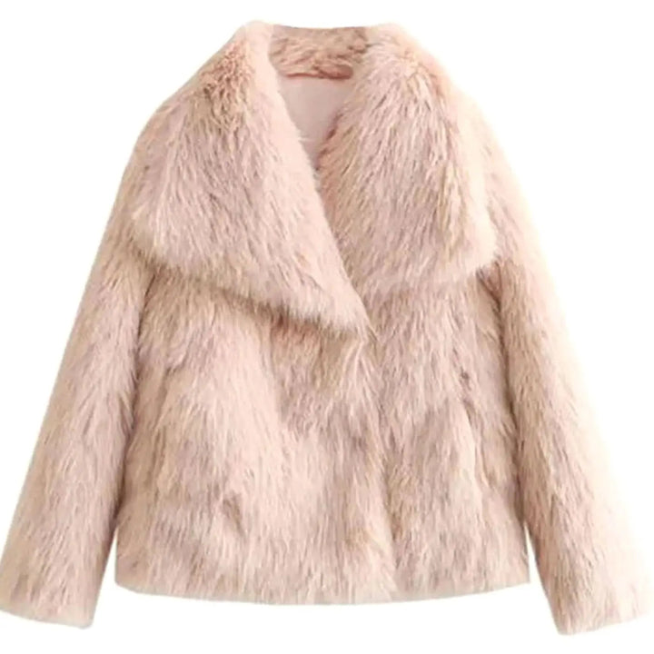 Women's Jacket – Cropped Faux Fur