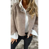 Women's Cropped Soft Knit Cardigan – Wide-Sleeve Stand-Collar Front