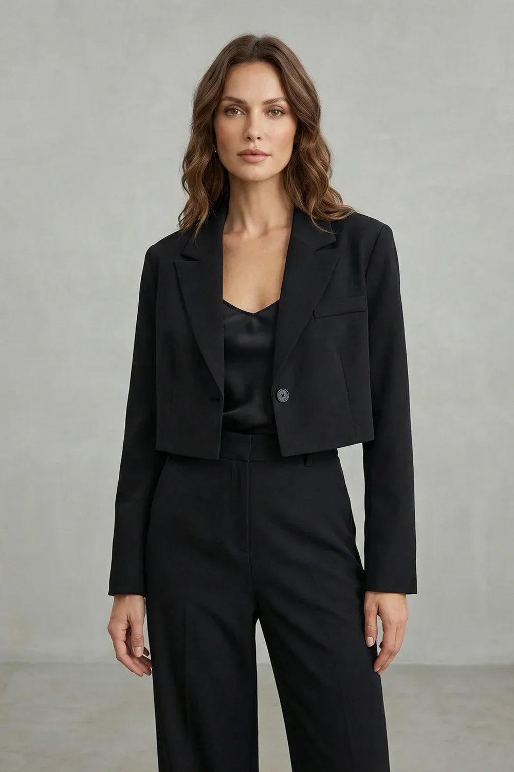 Women's Cropped Tailored Blazer