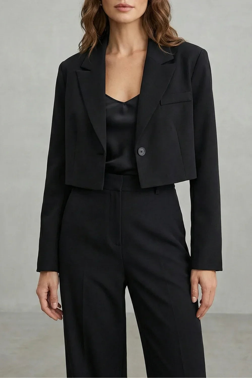 Women's Cropped Tailored Blazer