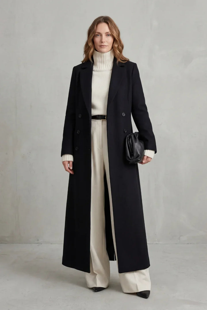 Women's Custom-Fit Long Wool Coat