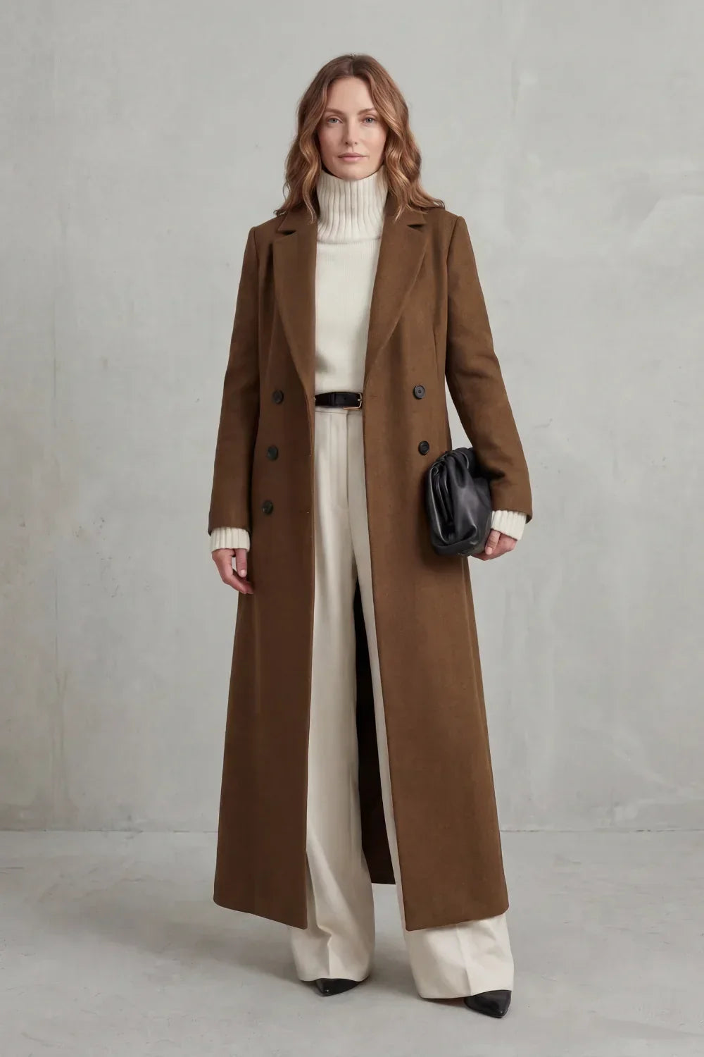 Women's Custom-Fit Long Wool Coat