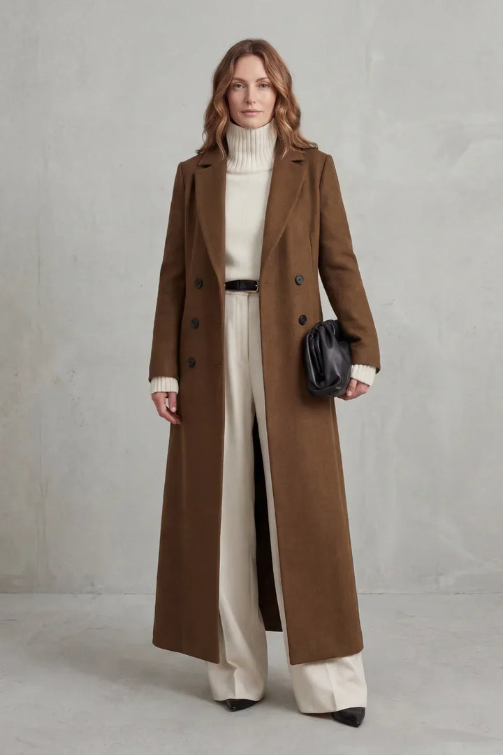 Women's Custom-Fit Long Wool Coat