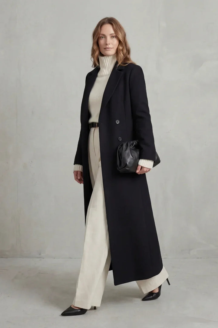 Women's Custom-Fit Long Wool Coat