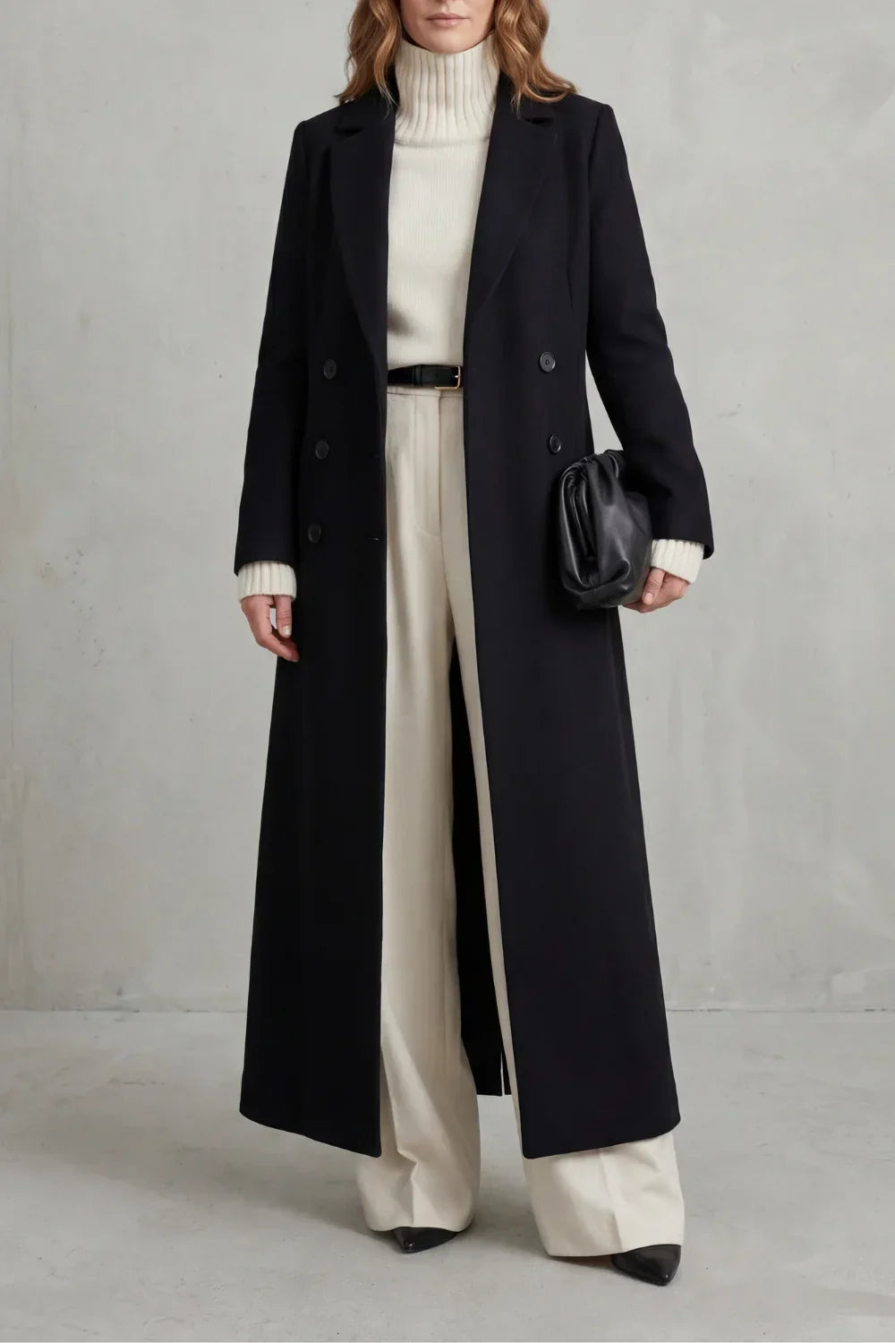Women's Custom-Fit Long Wool Coat