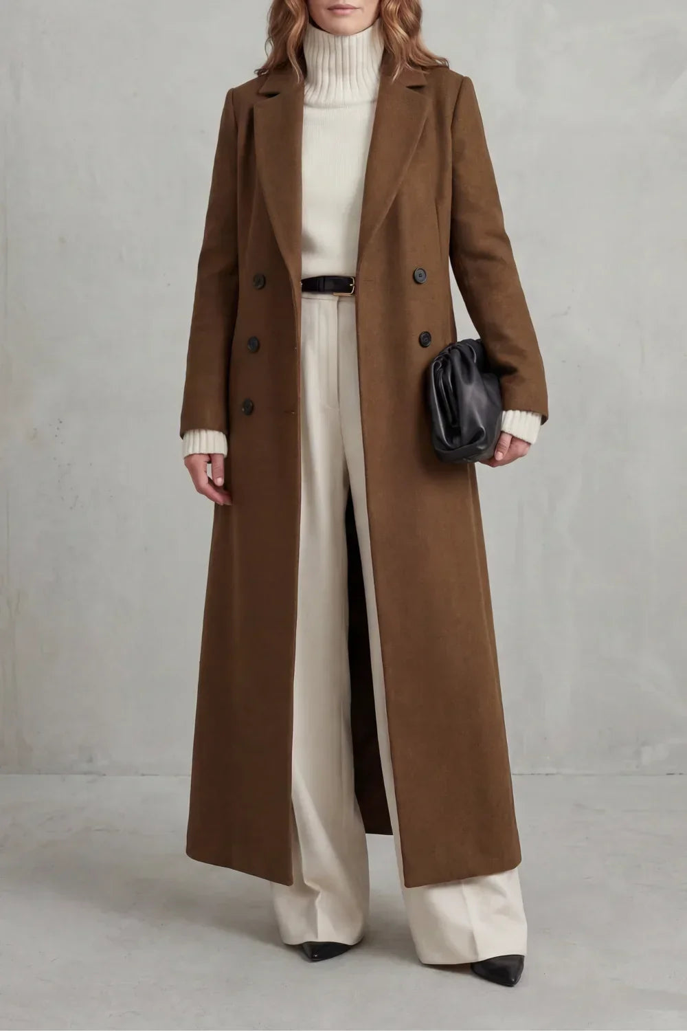 Women's Custom-Fit Long Wool Coat