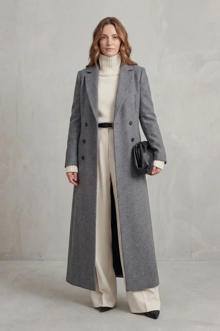Women's Custom-Fit Long Wool Coat