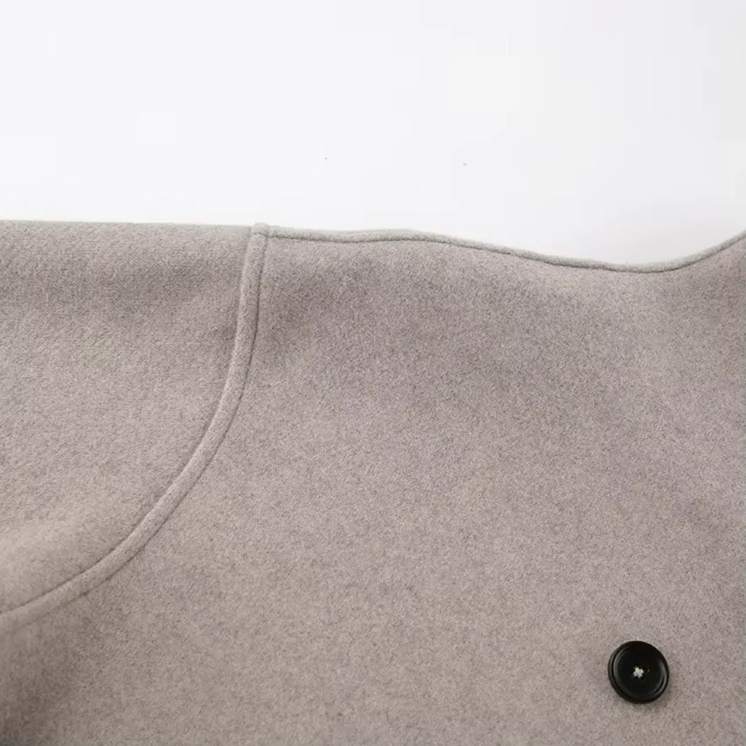 Women's Double-Breasted V-Neck Peacoat