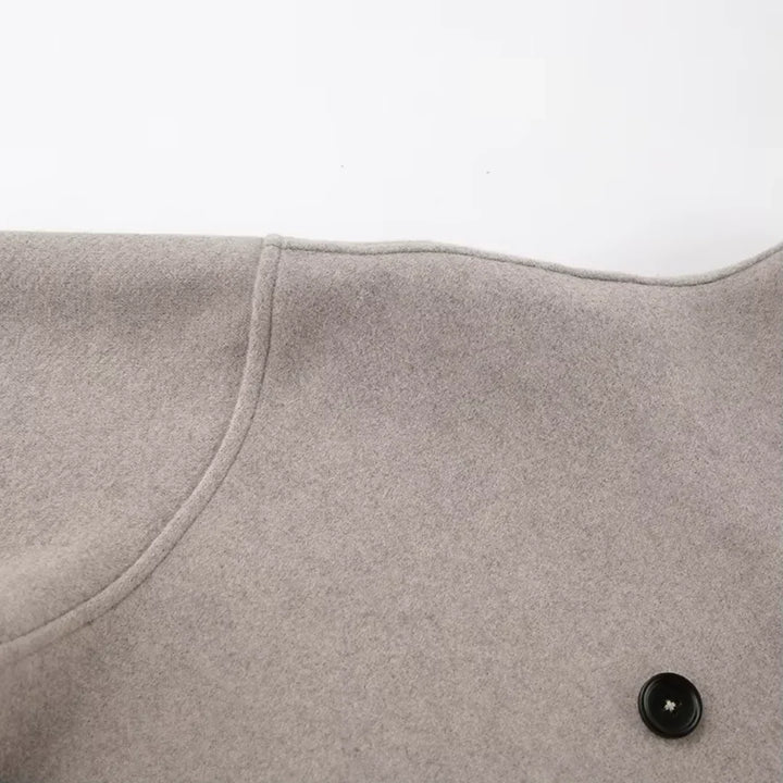 Women's Double-Breasted V-Neck Peacoat