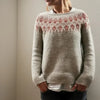 Women's Fair Isle Icelandic Knit Sweater Relaxed Crewneck Pullover