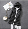 Women's Hooded Long Down Jacket – Full-Length Coverage