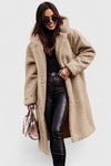 Women's Coat – Longline Teddy Fleece Oversized