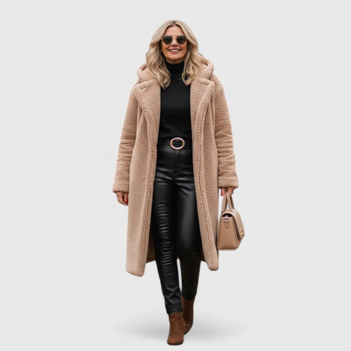 Women's Coat – Longline Teddy Fleece Oversized