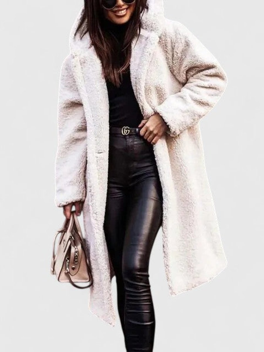Women's Coat – Longline Teddy Fleece Oversized