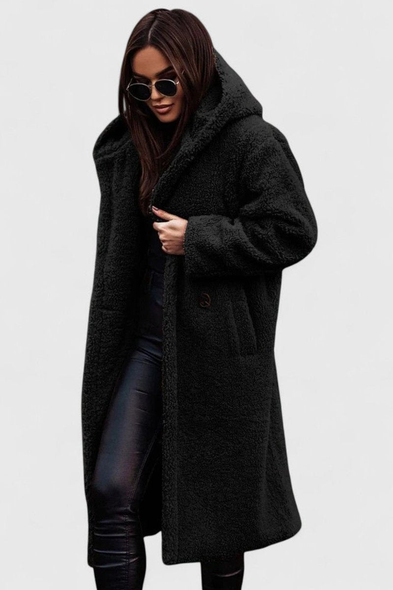 Women's Coat – Longline Teddy Fleece Oversized
