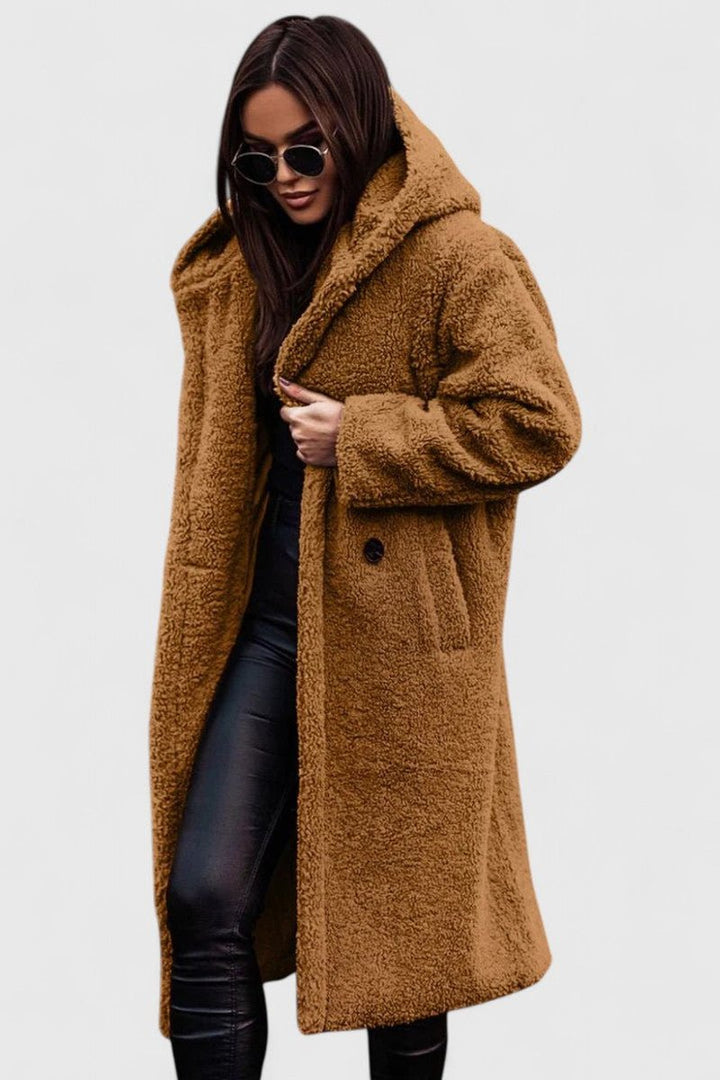 Women's Coat – Longline Teddy Fleece Oversized