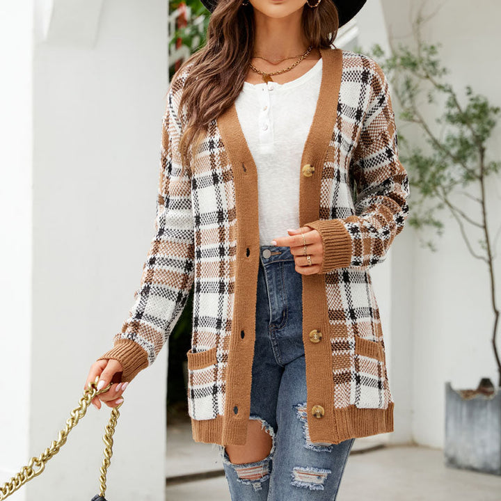 Women's Cardigan – Longline Patterned Knit