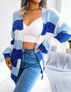 Women's Cardigan – Colour-Block Striped