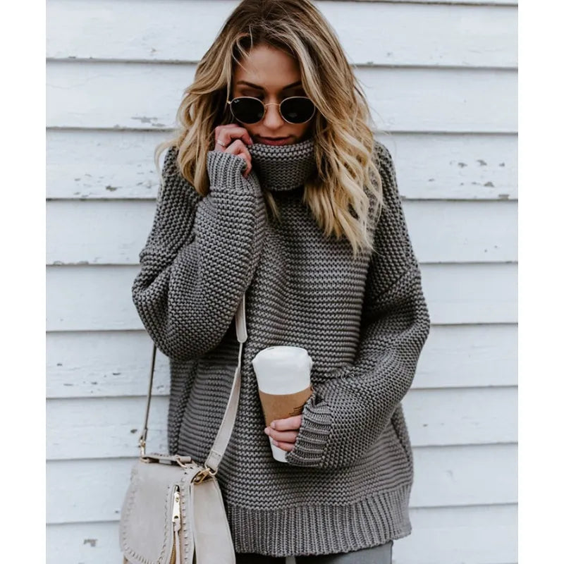 Women's Jumper – Long Roll-Neck Knit