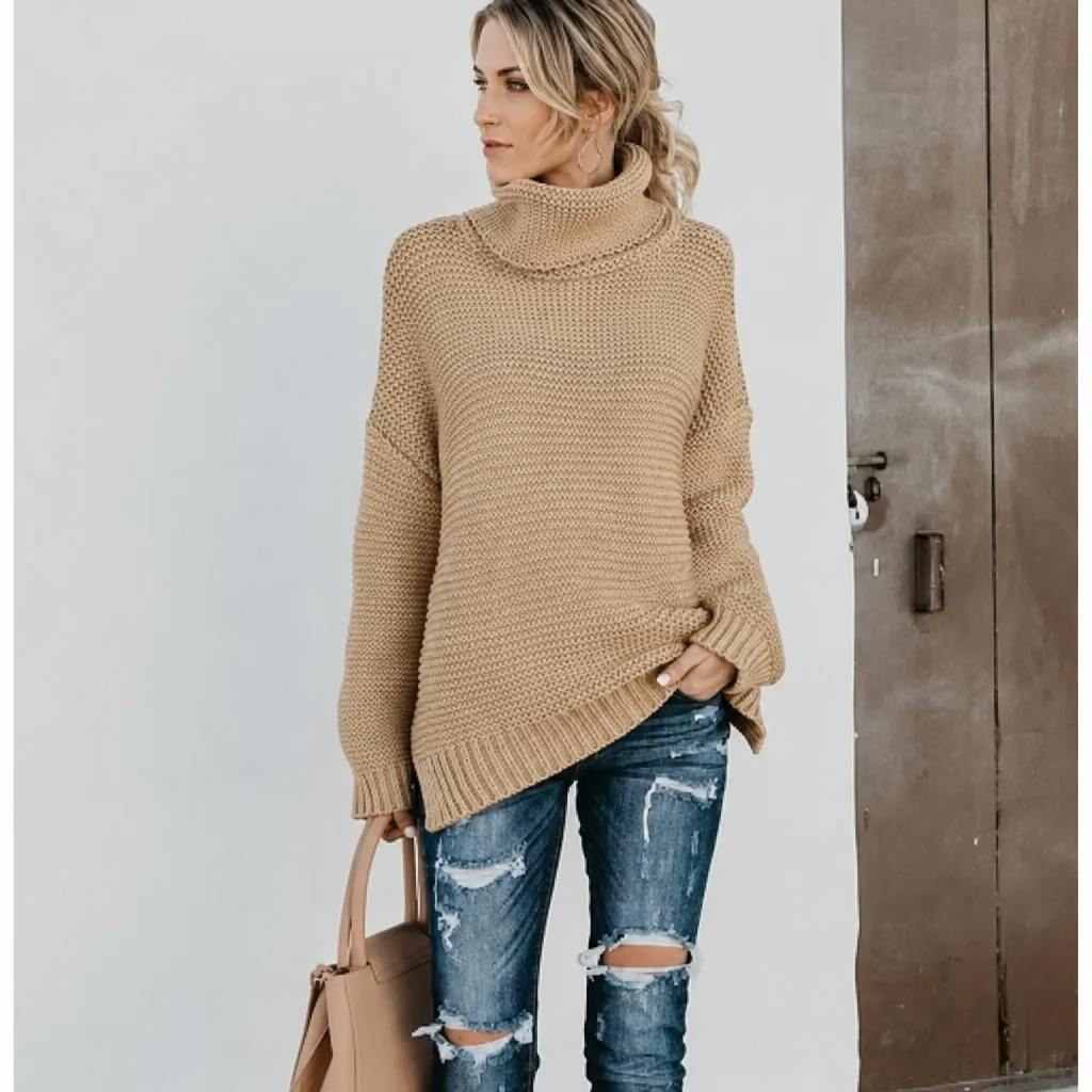 Women's Jumper – Long Roll-Neck Knit