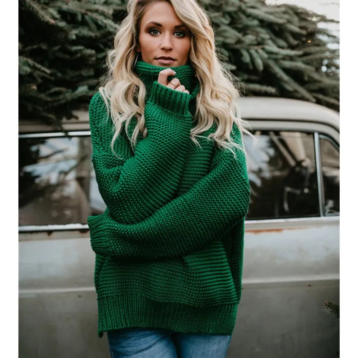 Women's Jumper – Long Roll-Neck Knit