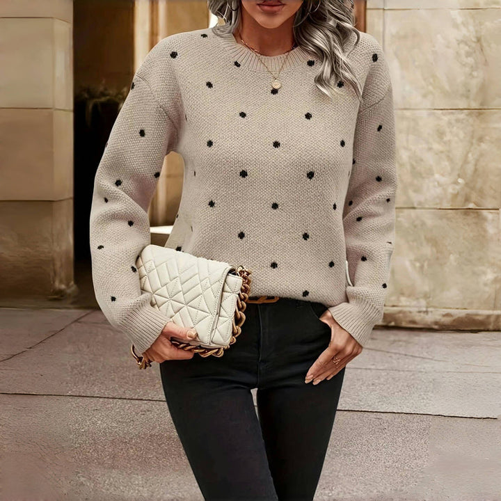 Women's Jumper – Polka Dot Crew Neck