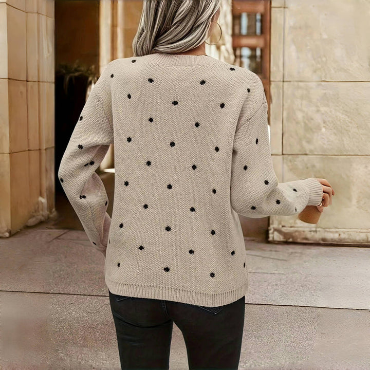 Women's Jumper – Polka Dot Crew Neck