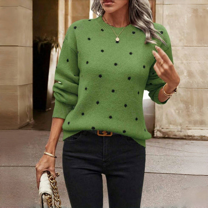 Women's Jumper – Polka Dot Crew Neck