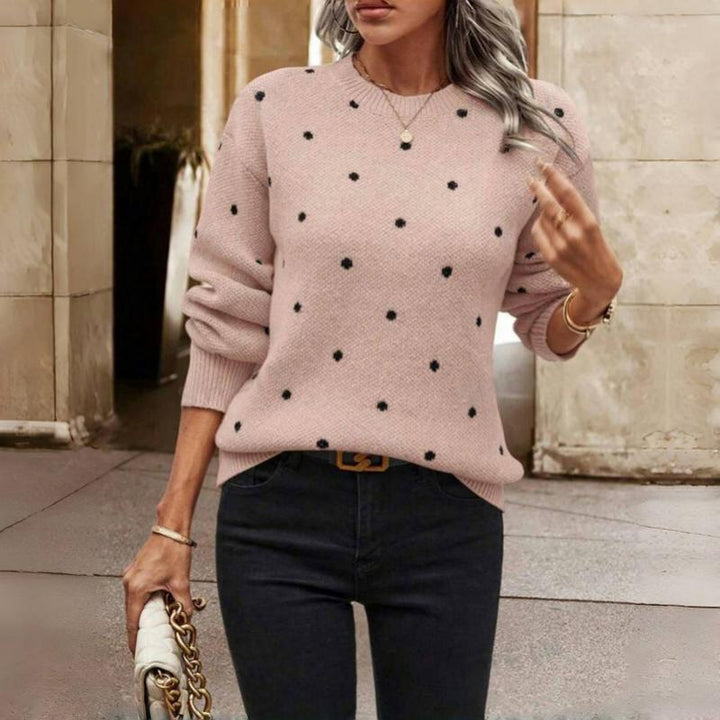Women's Jumper – Polka Dot Crew Neck