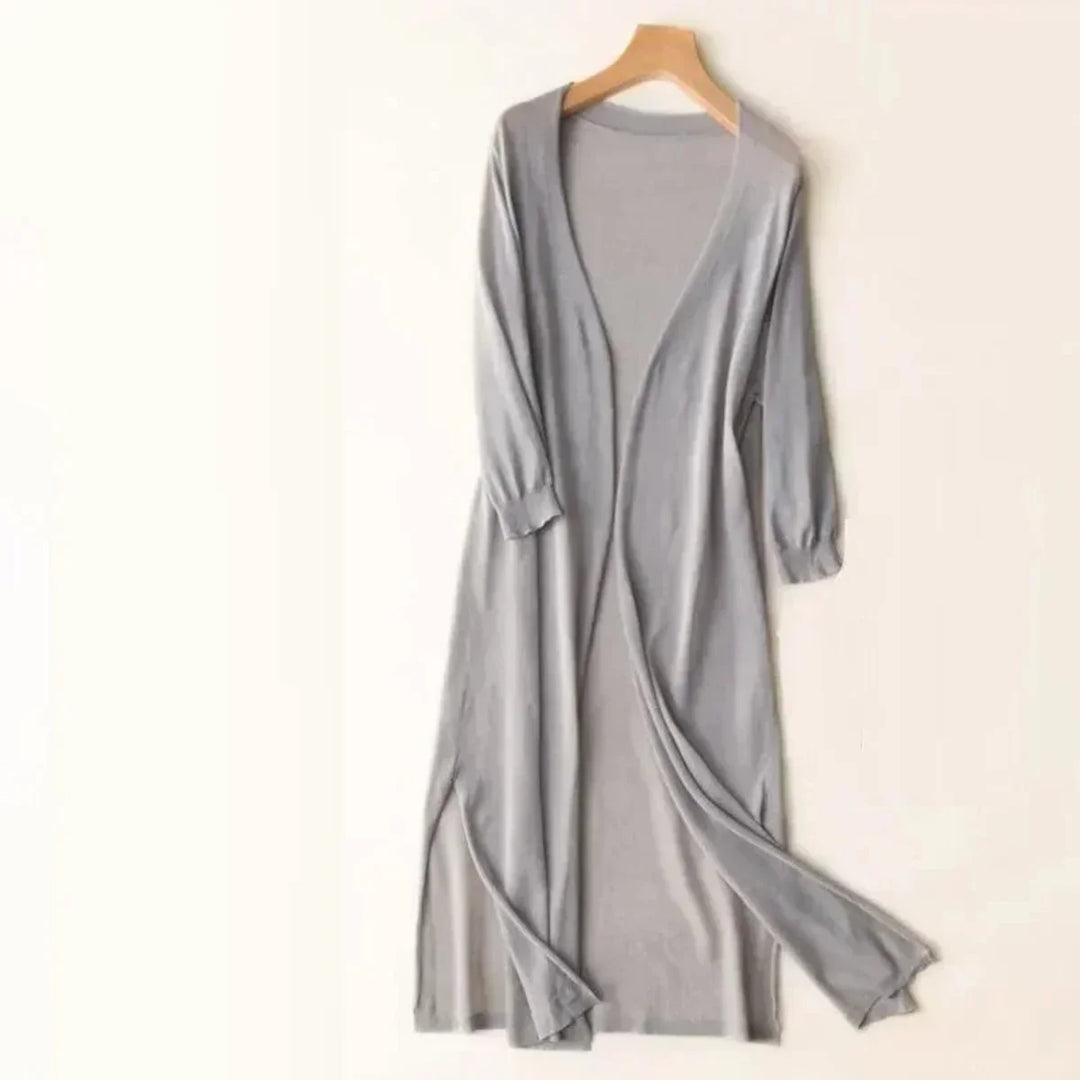 Women's Lightweight Open-Front Long Knit Cardigan