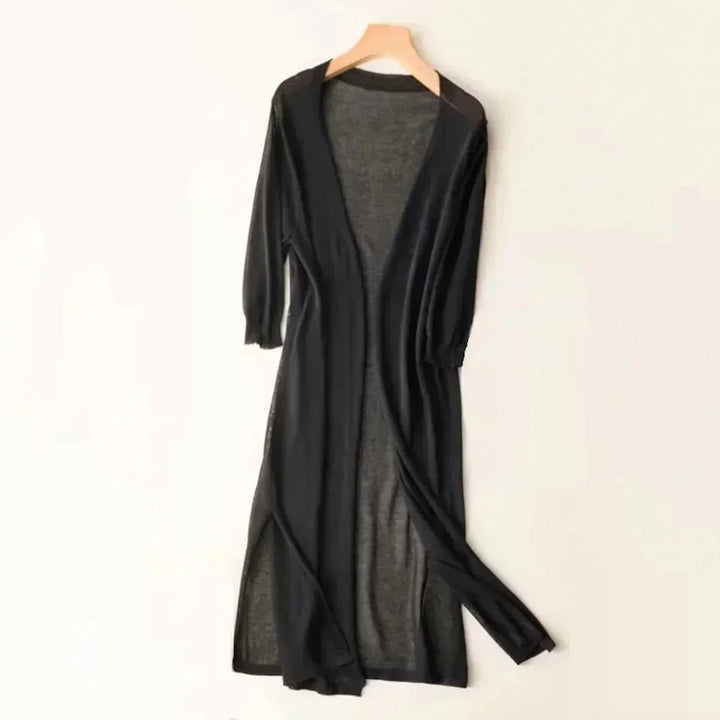 Women's Lightweight Open-Front Long Knit Cardigan