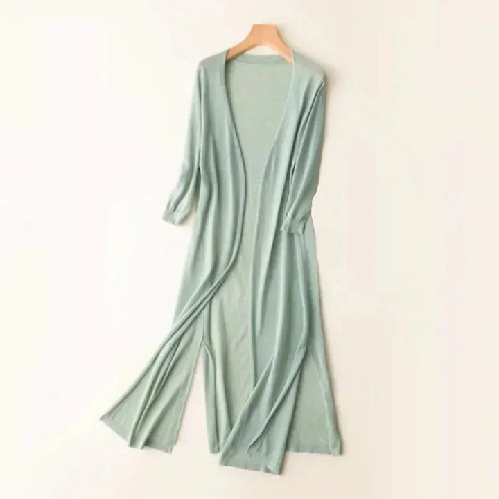 Women's Lightweight Open-Front Long Knit Cardigan